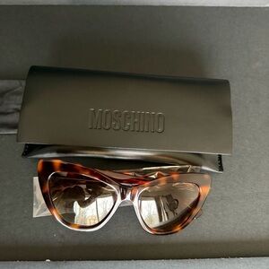 Moschino 54mm Gradient Cat Eye Sunglasses Havana